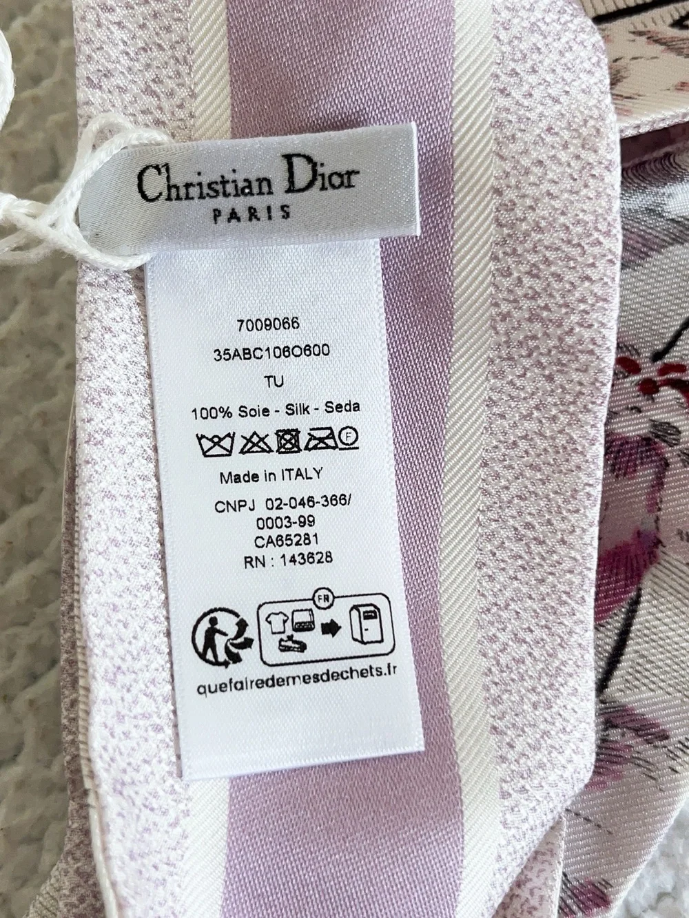 Dior jardin mitzah silk scarf